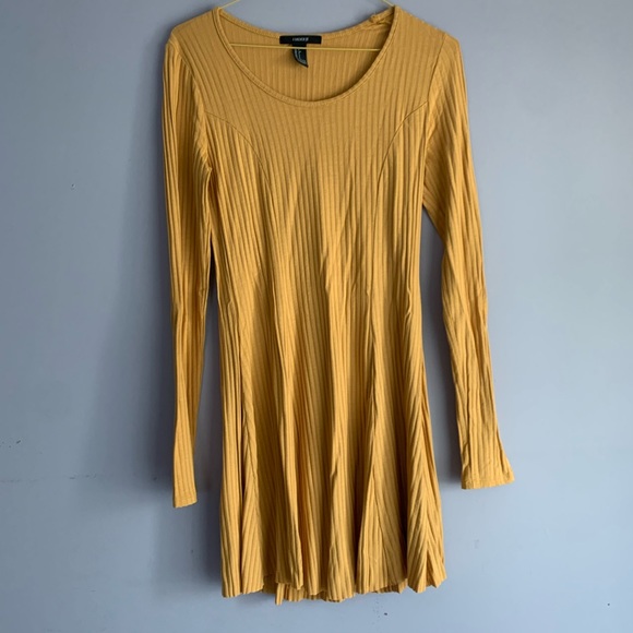 Ribbed Yellow Dress Flare - Picture 1 of 2